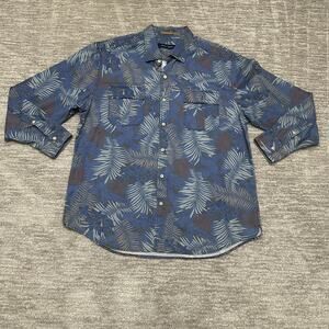 Tommy Bahama Shirt Mens XL Tropical Floral Pima Cotton Button Up Long Sleeve